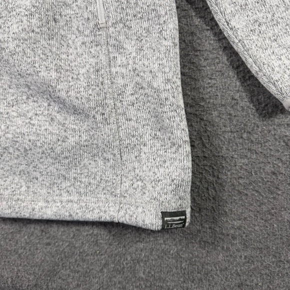 L.L. Bean Full Zip Hoodie Sweater Fleece Coat Jacket Womens Large L Gray - Picture 3 of 9
